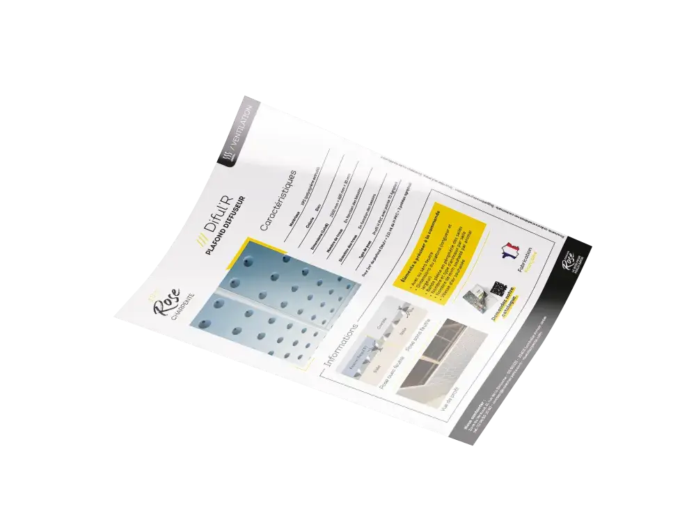 Fiche technique du systeme de diffusion d air Diful R pour batiments